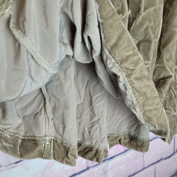 WE THE FREE MOON CITY VELVET TOP TAUPE OVERSIZED BOHO MEDIUM - Picture 10 of 14